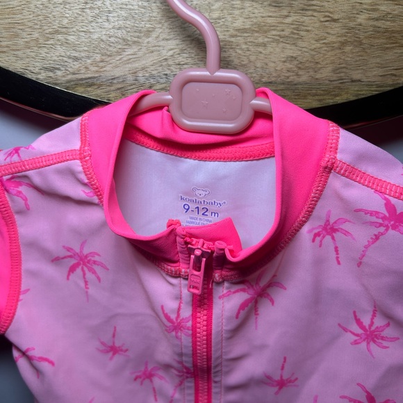 Koala Kids Pink Palm Tree One Piece Swimsuit - Picture 3 of 5